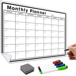 WallTAC Re-Adhesive Dry Erase Monthly Wall Planner Calendar Organiser