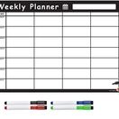 Black & White Magnetic Weekly Whiteboard Planner (Landscape) additional 25