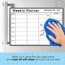 Black & White Magnetic Weekly Whiteboard Planner (Landscape) additional 6
