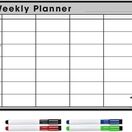 Magnetic Weekly Planner and Organiser - Landscape - GREY additional 1