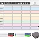 Magnetic Weekly Planner & Organiser Landscape Whiteboard With Pens additional 9