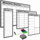4 Pack - A3 Monthly Calendar, A4 Weekly Planner, A4 Menu Planner, Slim A3 My List - BUNDLE ONE additional 3