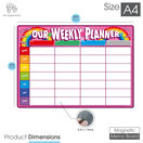 Magnetic Weekly Family Planner Whiteboard With Pens additional 12