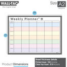 WallTAC Re-Adhesive Dry Erase Weekly Wall Planner Organiser - Pastel additional 6