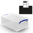 Clear Storage Boxes with Base Sheet (4 or 9 Litre, Completely Transparent) additional 4
