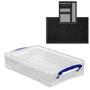 Clear Storage Boxes with Base Sheet (4 or 9 Litre, Completely Transparent) additional 18