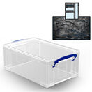 Clear Storage Boxes with Base Sheet (4 or 9 Litre, Completely Transparent) additional 32