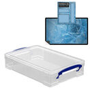 Clear Storage Boxes with Base Sheet (4 or 9 Litre, Completely Transparent) additional 20