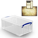 Clear Storage Boxes with Base Sheet (4 or 9 Litre, Completely Transparent) additional 9