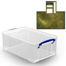 Clear Storage Boxes with Base Sheet (4 or 9 Litre, Completely Transparent) additional 1