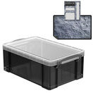 Smoke Storage Boxes with Base Sheet (4 or 9 Litre, Transparent Black with Clear Lid) additional 1