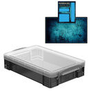 Smoke Storage Boxes with Base Sheet (4 or 9 Litre, Transparent Black with Clear Lid) additional 11