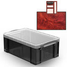 Smoke Storage Boxes with Base Sheet (4 or 9 Litre, Transparent Black with Clear Lid) additional 36