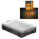 Smoke Storage Boxes with Base Sheet (4 or 9 Litre, Transparent Black with Clear Lid) additional 15