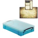 Electric Blue Storage Box with Base Sheet & Sticker Labels (Transparent Blue Box with  Clear Lid) additional 15