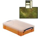 Tangerine Storage Box with Base Sheet & Sticker Labels (Transparent Orange Box with Clear Lid) additional 16